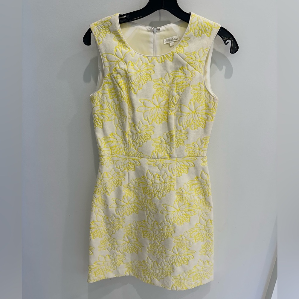 Shoshanna Yellow Floral Sleeveless Dress
